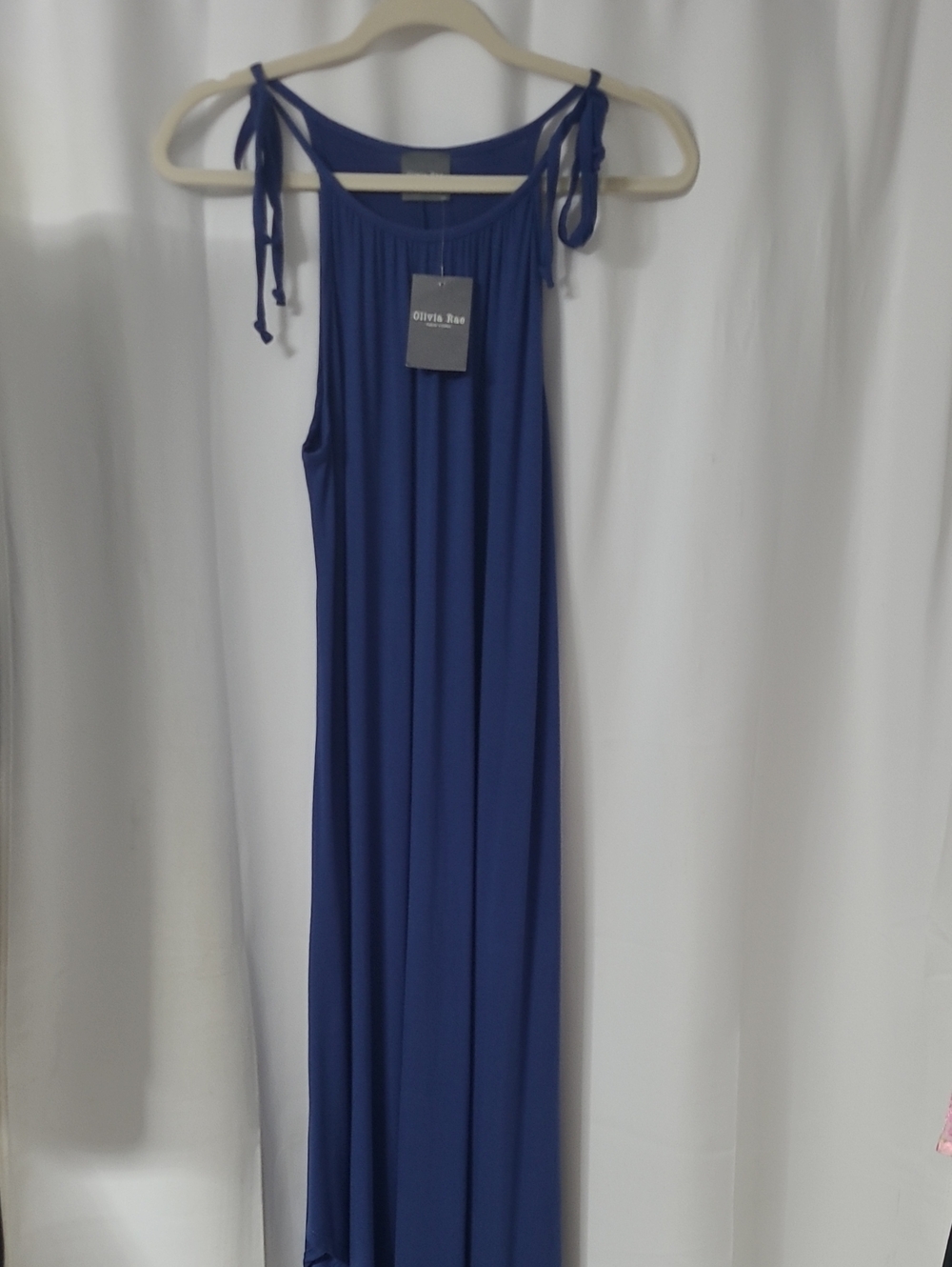 NWT Olivia Rae Royal Blue Halter Maxi Dress
